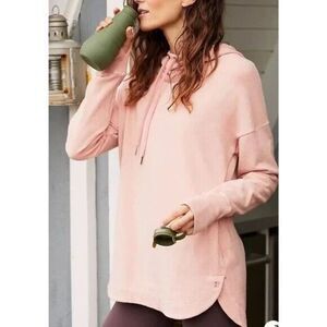 SWEATY BETTY Escape Luxe Fleece Hoodie Sweatshirt Women 6 Light Pink Pockets